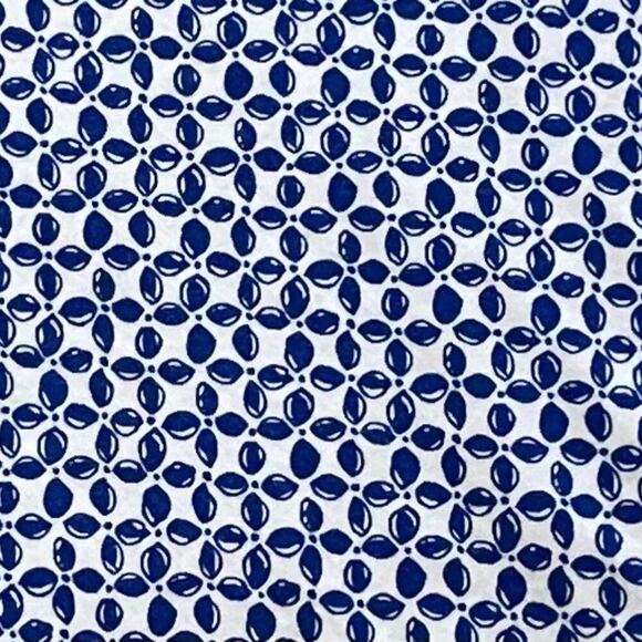 Talbots Cotton Blend Blue & White Geometric Print Pull On, Stretch, A-Line, 2X - Picture 2 of 7